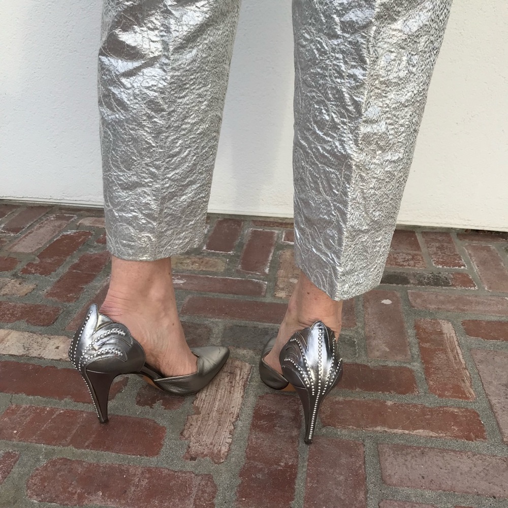 🔺SOLD🔺Vintage 60s pattern silver party pants - Picture 6 of 6